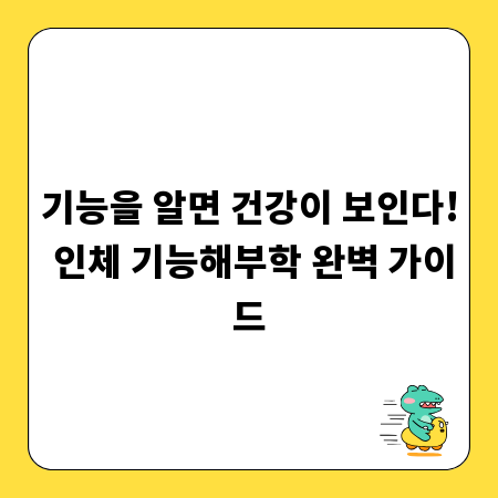 기능을 알면 건강이 보인다! 인체 기능해부학 완벽 가이드