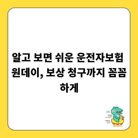 알고 보면 쉬운 운전자보험 원데이, 보상 청구까지 꼼꼼하게