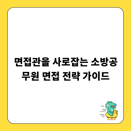 면접관을 사로잡는 소방공무원 면접 전략 가이드