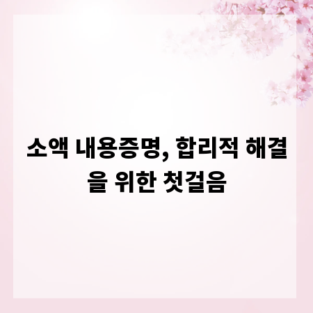 소액 내용증명, 합리적 해결을 위한 첫걸음