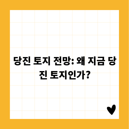 당진 토지 전망: 왜 지금 당진 토지인가?