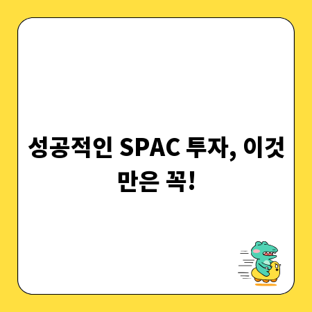성공적인 SPAC 투자, 이것만은 꼭!