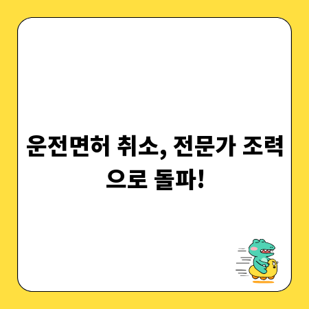 운전면허 취소, 전문가 조력으로 돌파!