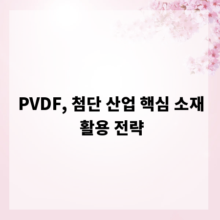 PVDF, 첨단 산업 핵심 소재 활용 전략