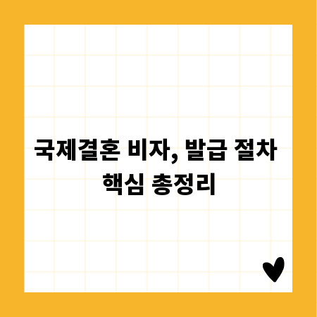 국제결혼 비자, 발급 절차 핵심 총정리