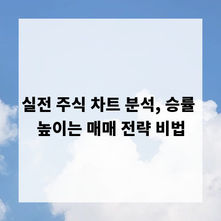 실전 주식 차트 분석, 승률 높이는 매매 전략 비법