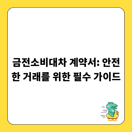 금전소비대차 계약서: 안전한 거래를 위한 필수 가이드
