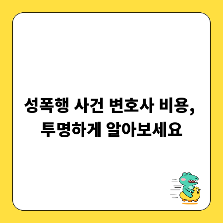 성폭행 사건 변호사 비용, 투명하게 알아보세요