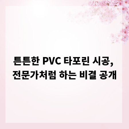 튼튼한 PVC 타포린 시공, 전문가처럼 하는 비결 공개