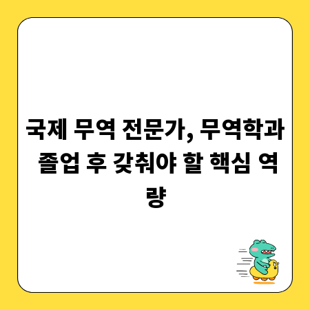 국제 무역 전문가, 무역학과 졸업 후 갖춰야 할 핵심 역량