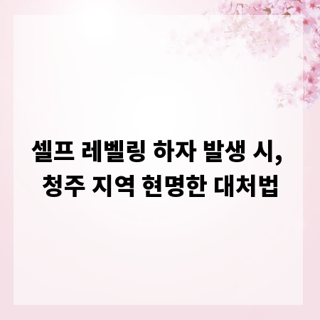 셀프 레벨링 하자 발생 시, 청주 지역 현명한 대처법