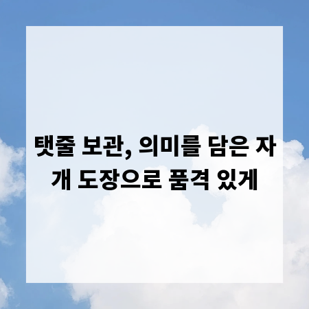 탯줄 보관, 의미를 담은 자개 도장으로 품격 있게