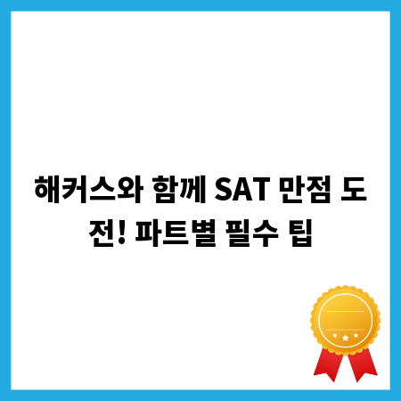 해커스와 함께 SAT 만점 도전! 파트별 필수 팁