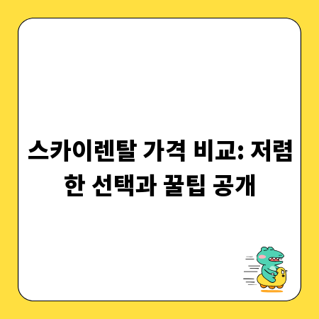 스카이렌탈 가격 비교: 저렴한 선택과 꿀팁 공개