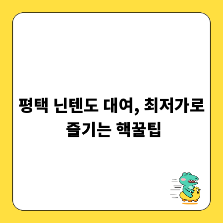 평택 닌텐도 대여, 최저가로 즐기는 핵꿀팁