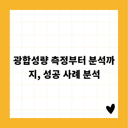 광합성량 측정부터 분석까지, 성공 사례 분석
