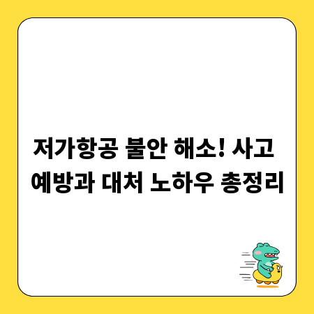 저가항공 불안 해소! 사고 예방과 대처 노하우 총정리