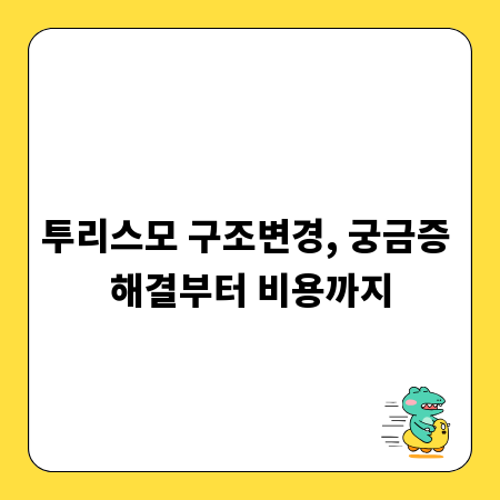 투리스모 구조변경, 궁금증 해결부터 비용까지