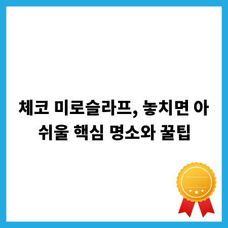 체코 미로슬라프, 놓치면 아쉬울 핵심 명소와 꿀팁